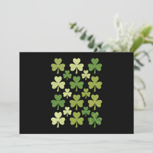 St Patrick's Day Heart Lucky Clover Shamrock  Invitation