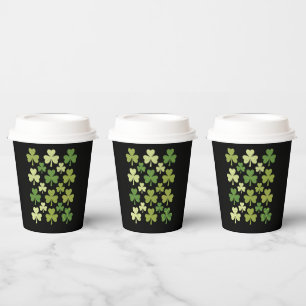 St Patrick's Day Heart Lucky Clover Shamrock Paper Cups