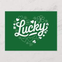 St Patrick's Day Heart Lucky Clover Shamrock 