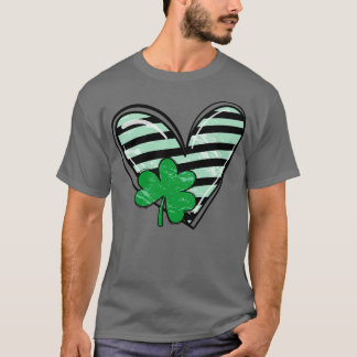 St Patricks Day Heart Shamrock T-Shirt