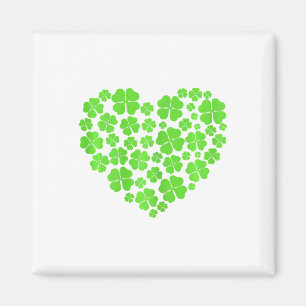 St Patricks Day Hearts Shamrock Clover Women Girls Magnet