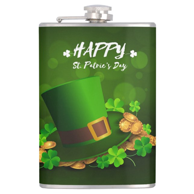 St. Patrick's Day Hip Flask (Front)