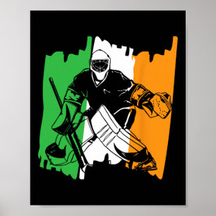 St Patricks Day Hockey Design For Irish Family Goa Poster