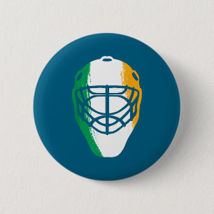 St Patricks Day Hockey Design Gift For Irish Famil 6 Cm Round Badge