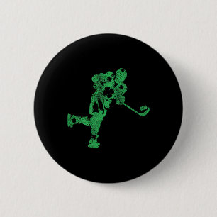 St Patrick's Day Hockey Irish Boys Saint Paddy's S 6 Cm Round Badge