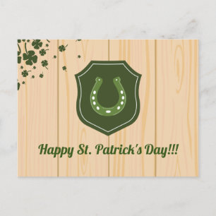 St. Patrick's Day Horse Shoe Postcard