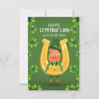 St.Patrick's Day Horseshoe Funny Greeting Card
