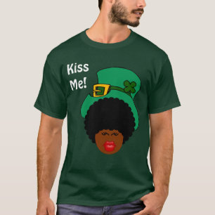 St. Patrick's Day Humour: Kiss Me. I'm Black T-Shirt