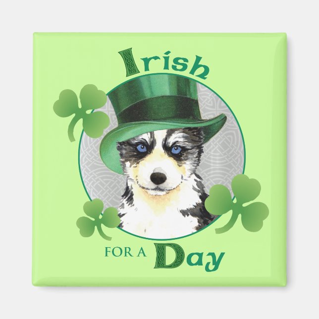 St. Patrick's Day Husky Magnet (Front)
