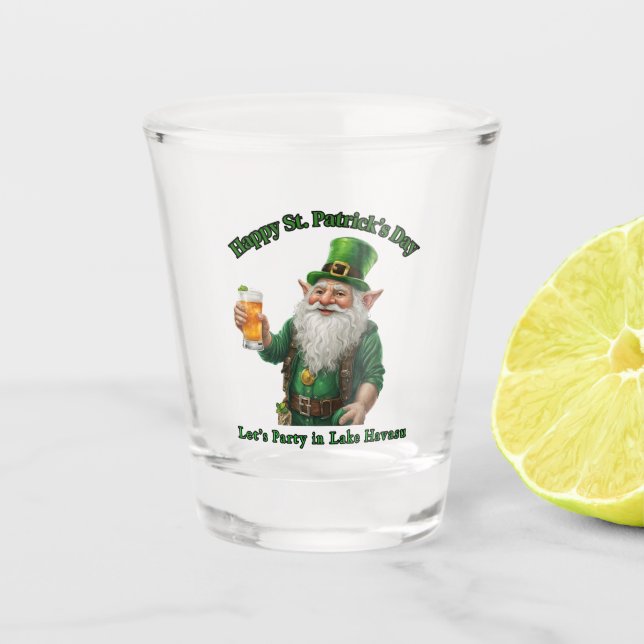 St. Patrick's Day in Lake Havasu, Az. Shot Glass (Front)