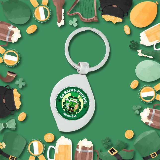 St. Patrick's Day in Montreal Key Ring (Zazzle St. Patrick's Day in Montreal Keychain (front))