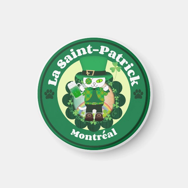 St. Patrick's Day in Montreal Magnet (Front)
