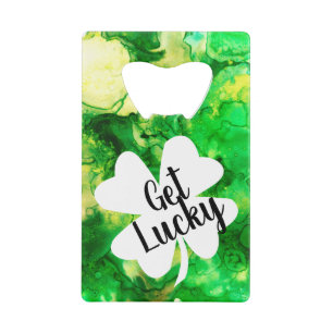 St. Patrick's Day Ink Splatter Get Lucky Shamrock