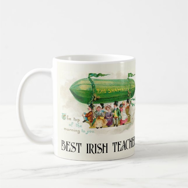 St. Patrick's Day Ireland Best Irish Teacher Fun  Coffee Mug (Left)