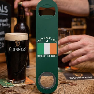 St Patrick's Day Ireland Flag Custom Name Shamrock