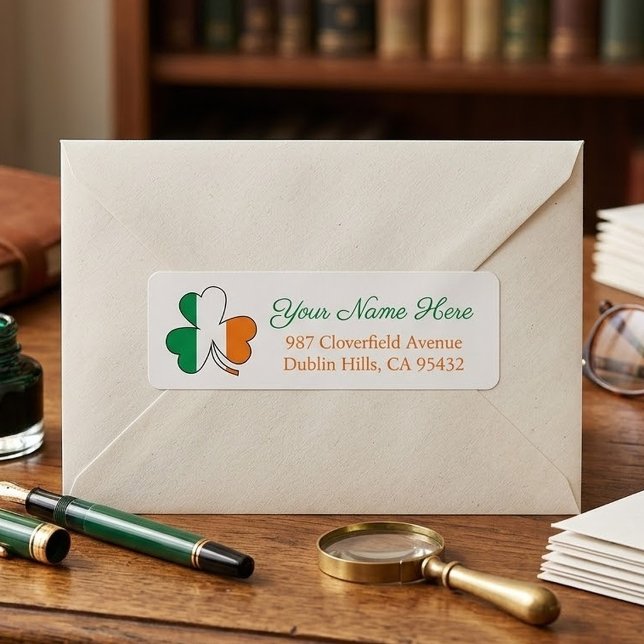 St Patrick's Day Ireland Flag Custom Name Shamrock (Creator Uploaded)