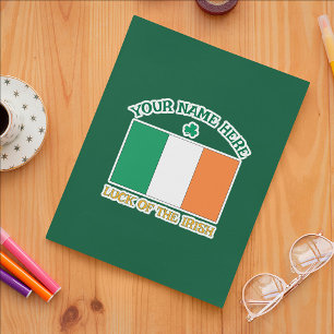 St Patrick's Day Ireland Flag Custom Name Shamrock