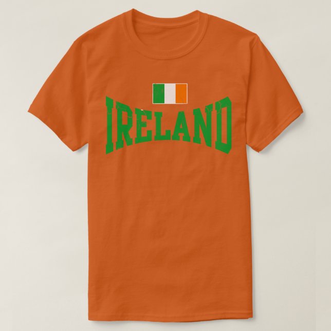 St Patricks Day Ireland Irish Flag Distressed T-Shirt (Design Front)