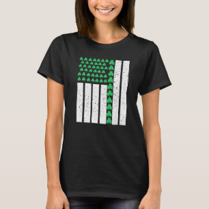 St Patricks Day Irish American Flag Shamrock Pride T-Shirt