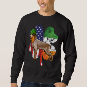 St Patricks Day Irish American Flag Spinoni Italia Sweatshirt