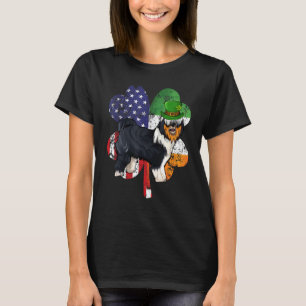 St Patricks Day Irish American Flag Tibetan Terrie T-Shirt