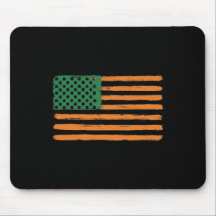 St Patricks Day Irish American Flag Usa Ireland Sh Mouse Pad