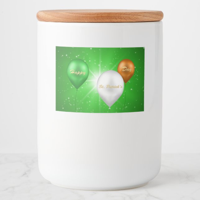 St. Patrick's Day Irish Balloons - Container Label (Front)