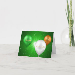 St. Patrick's Day Irish Balloons - Greeting Card