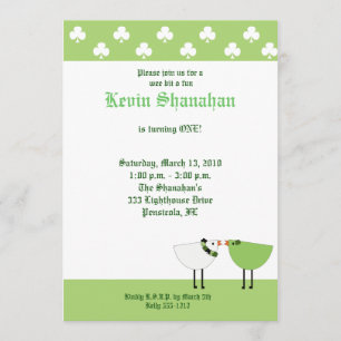 St. Patrick's Day Irish Birds Party Invitation