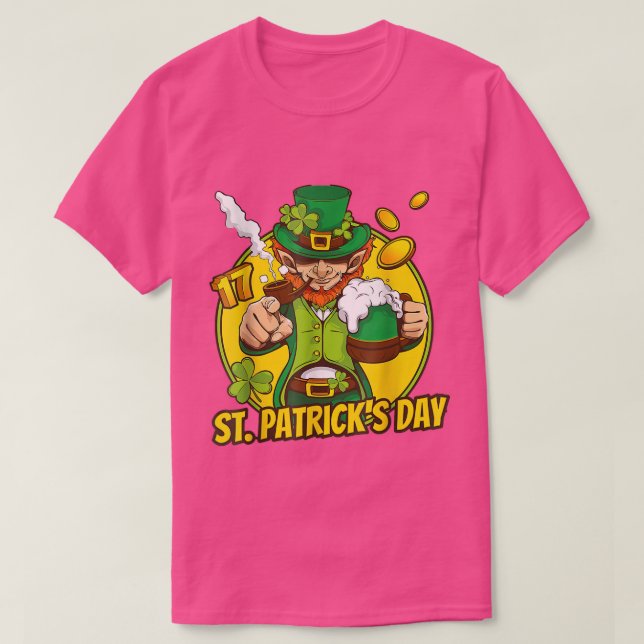 St Patricks Day Irish Boys Girls Funny Green Beer  T-Shirt (Design Front)