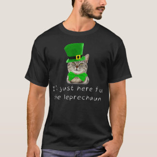St Patricks Day Irish Cat Here Leprechaun Hat  T-Shirt