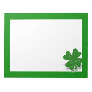 St. Patrick's Day  iRish Clover Notepad