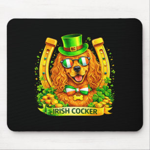St Patricks Day Irish Cocker Spaniel Lucky Mouse Pad