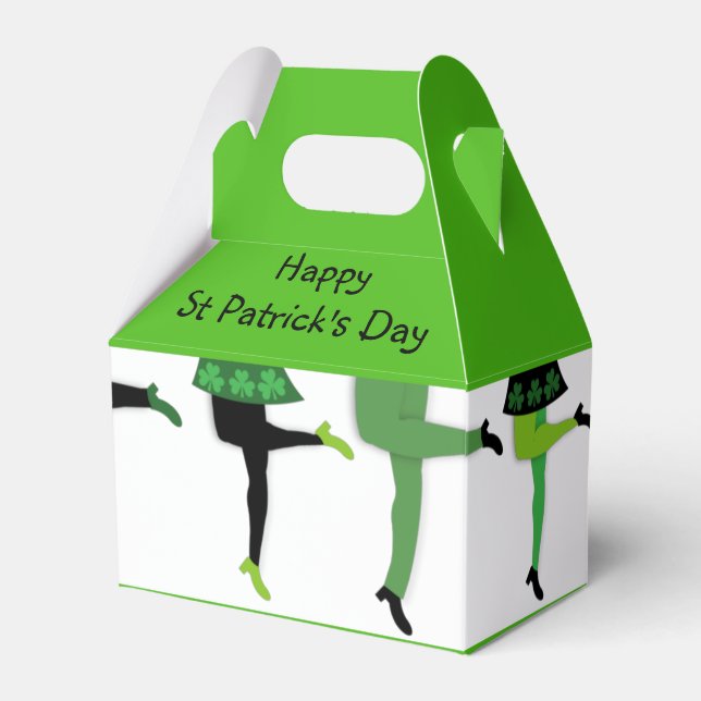 St Patrick's Day Irish Dancers' Legs Favour Box (Front Side)