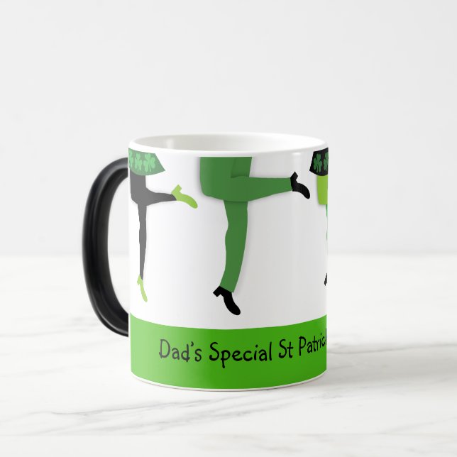 St Patrick's Day Irish Dancers' Legs Magic Mug (Front Left)