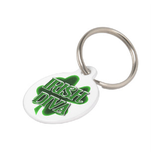 St. Patrick's Day Irish Diva Pet Tag