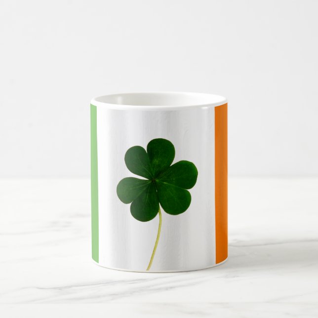 St. Patrick's Day Irish Flag Shamrock Ireland Coffee Mug (Center)