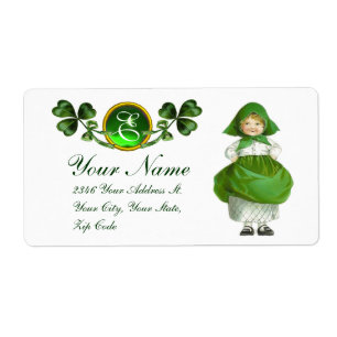 ST PATRICK'S DAY- IRISH GIRL AND SHAMROCKS