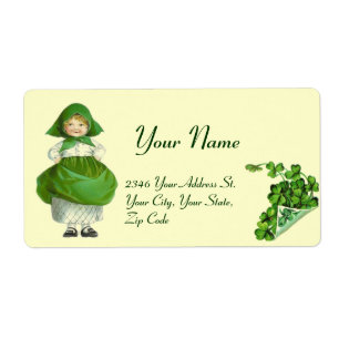 ST PATRICK'S DAY- IRISH GIRL AND SHAMROCKS