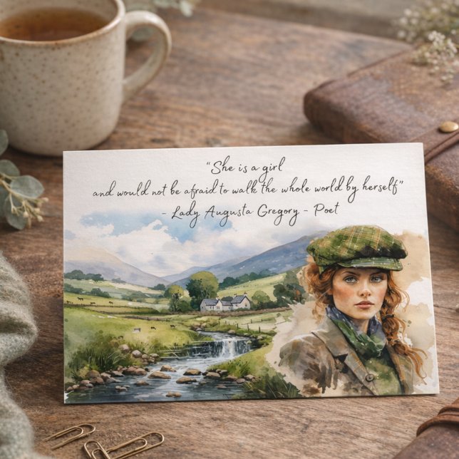 St. Patrick's Day Irish Girl Irish Quote Holiday Postcard (Creator Uploaded)