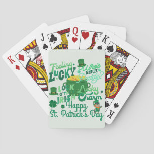 St. Patrick's Day Irish green lucky Shamrock Playing Cards