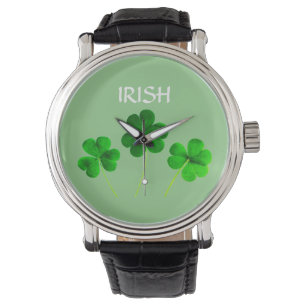 St Patrick's Day Irish Green Shamrock Leaves 2021 Watch