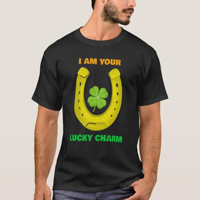 St Patricks Day Irish I Am Your Lucky Charm Horses T-Shirt (Front)