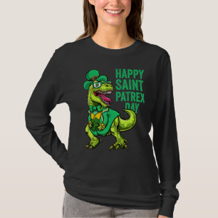 St Patricks Day Irish Leprechaun Dinosaur T Rex Bo T-Shirt