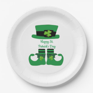 St. Patrick's Day, Irish, Leprechaun, Green Party  Paper Plate