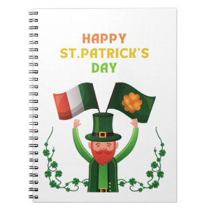 St. Patricks Day Irish- Lucky Irish Shamrock Notebook