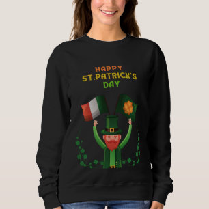 St. Patricks Day Irish- Lucky Irish Shamrock     Sweatshirt
