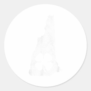 St. Patrick's Day Irish New Hampshire Shamrock Sai Classic Round Sticker