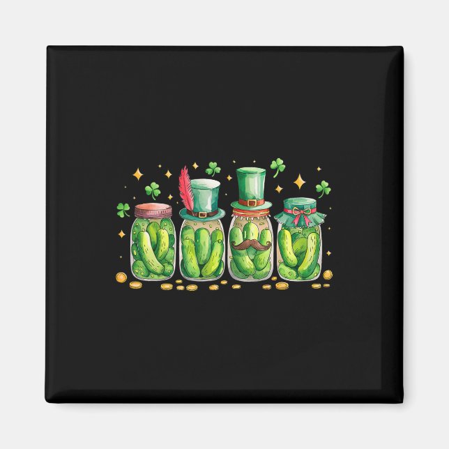 St. Patrick's Day Irish Pickle Jar Pickle Lover Ve Magnet (Front)