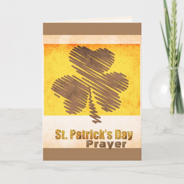 St. Patrick's Day Irish Prayer Custom Card (Front)